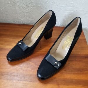 Shoe Clips Vintage Leather and Metal